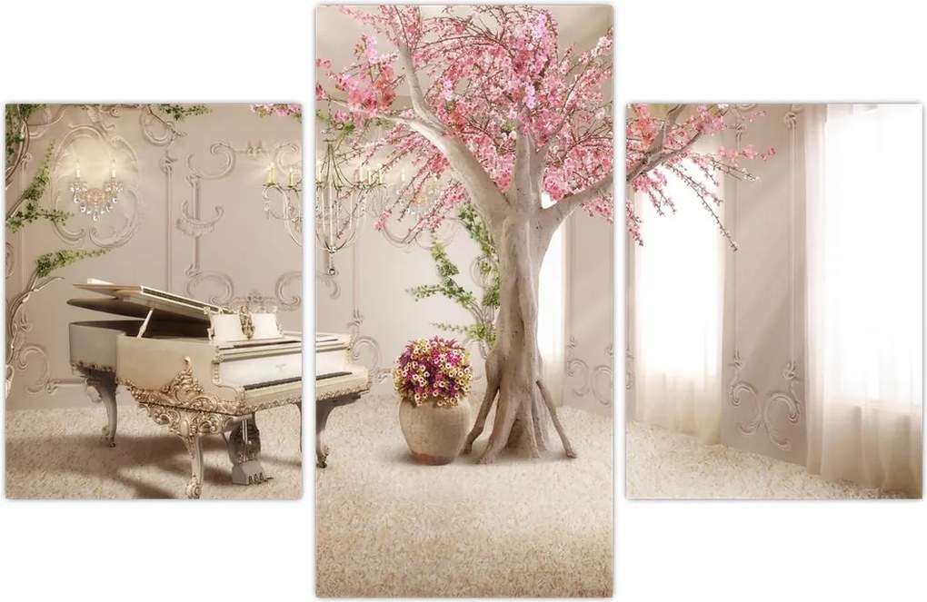 Tablou - Interior de vis cu pian (90x60 cm)