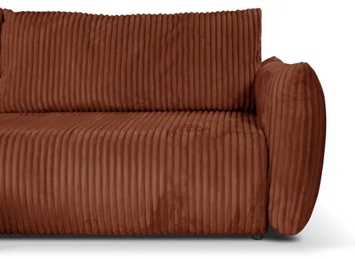 Colțar extensibil universal FRIDA în formă de L, cu spațiu de depozitare, maro