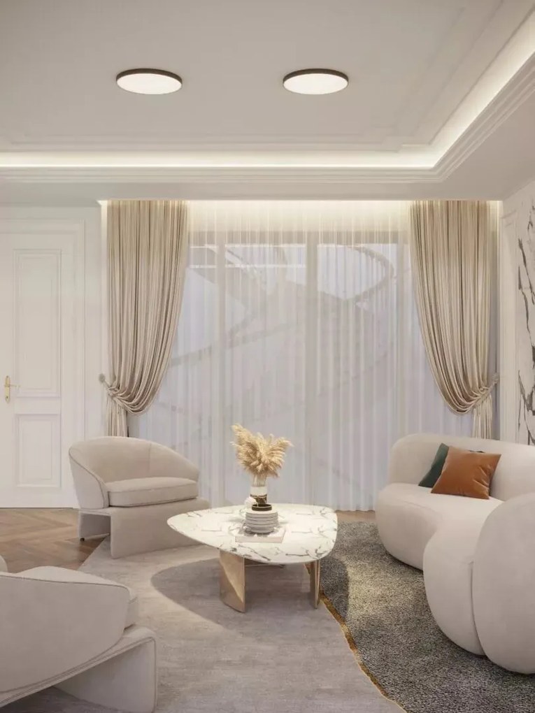 Plafoniera LED baie cu protectie IP44, Plastic, Negru, Lumos 30cm