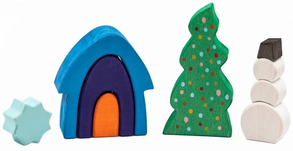 Jucarii Montessori Set handmade Marc toys, Iarna din Poveste
