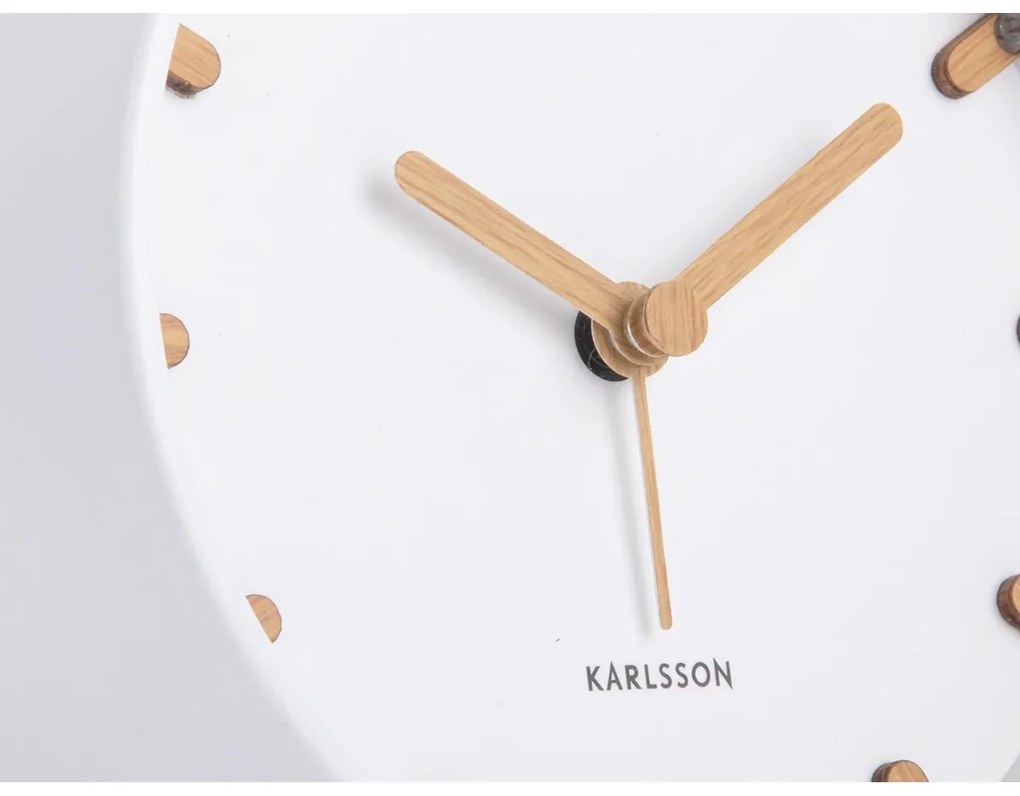 Karlsson 5943WH ceas cu alarmă de design 11 cm, alb