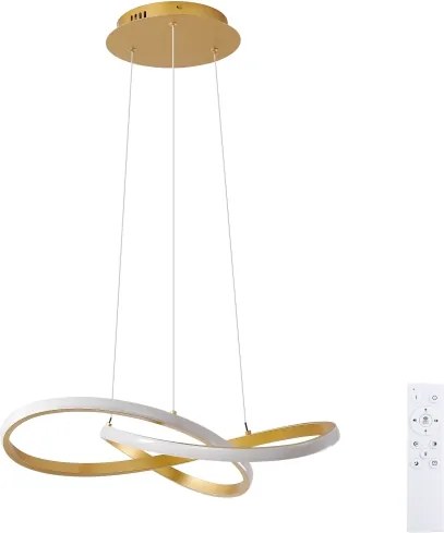 Brilagi - LED cu dimmer. Lampă suspendată pe cablu INFINITY LED/55W/230V 50x50 cm, finisaj auriu + telecomandă