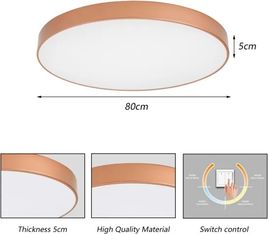 Brilagi - Plafonieră LED POOL LED/100W/230V 3000/4000/6000K Ø 80 cm bronz