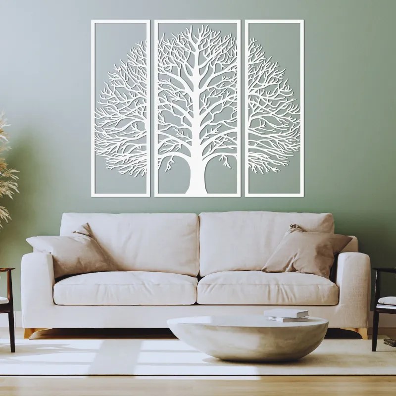 SENTOP | Decorațiune murală din lemn Copacul Vieții: decorațiune murală din lemn din 3 piese | DIVISA