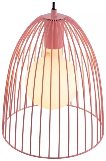 Lustră pe cablu Lucide 74417/01/66 MACARONS 1xE27/40W/230V d. 24,5 cm roz