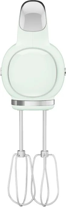 Mixer manual SMEG 50's Style HMF01PGEU, 250 W, 9 viteze, Functie Turbo, Afisaj LED, Timer, Accesorii, Verde