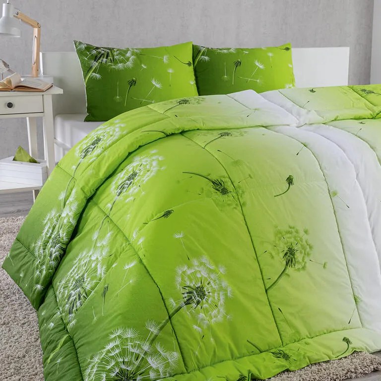 Set de vară pernă şi pilotă PĂPĂDIE verde