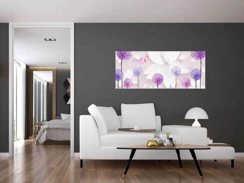 Tablou - Pe râul florilor (120x50 cm)