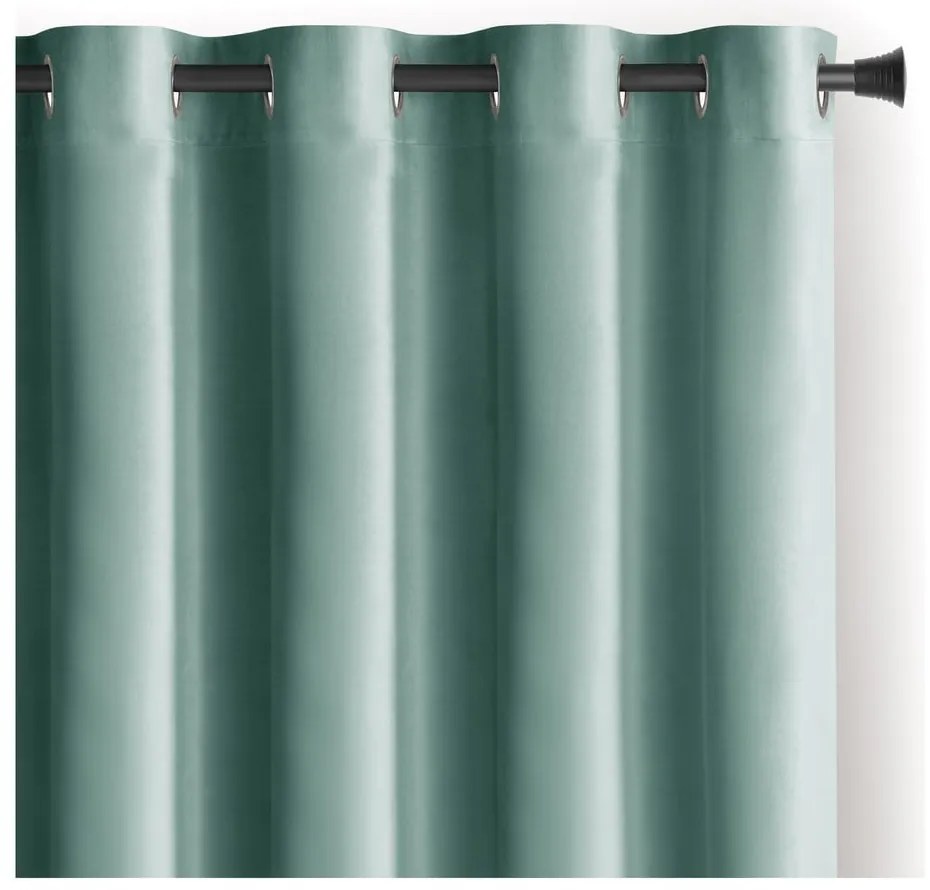 Draperie verde-deschis dimout (semi-opacă) din catifea 140x270 cm Eyelets – Restilo