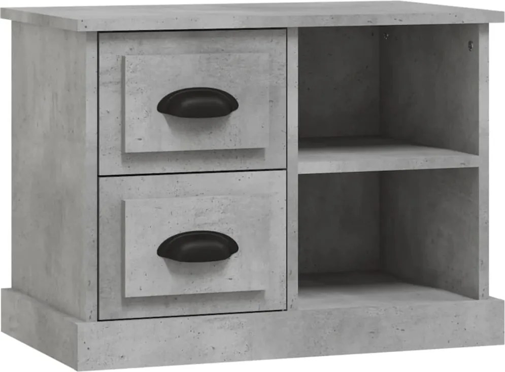 vidaXL Noptieră, gri beton, 60x35,5x45 cm