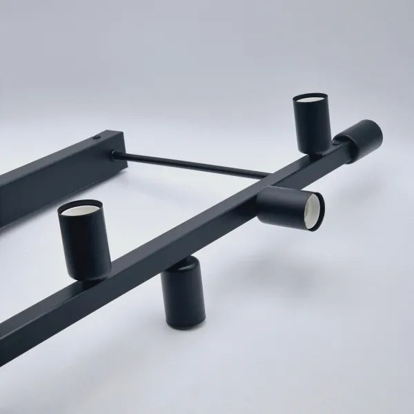 Lustră pe tijă ASTRID 8xE27/60W/230V negru