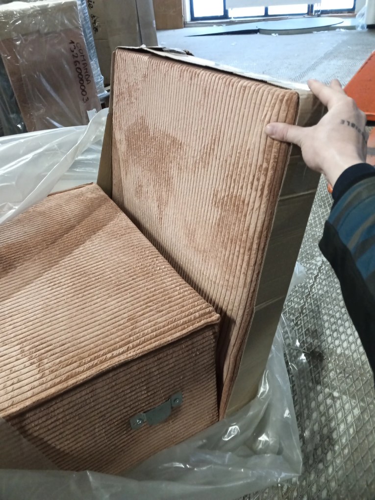 OFERTA Canapea colt teracota SMART COSARO, reversibila + 2 perne GRATUIT II. calitate