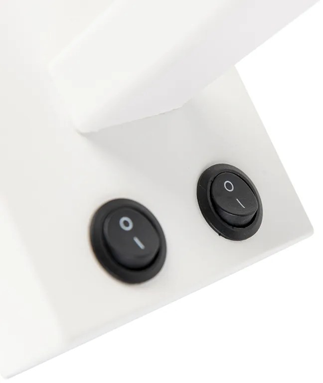 Aplică modernă albă cu abajur negru - Brescia