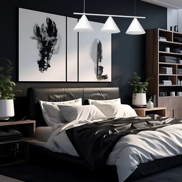 Lustră suspendată pe cablu CAPITAL 3xGX53/15W/230V albă