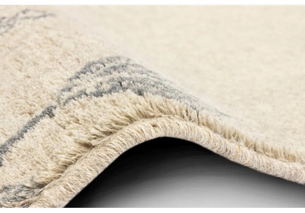 Covor bej din lână 133x180 cm Decori – Agnella