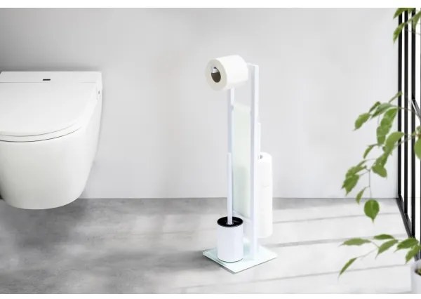 WENKO 21565100 - Perie WC RIVALTA 18x70 cm alb/negru