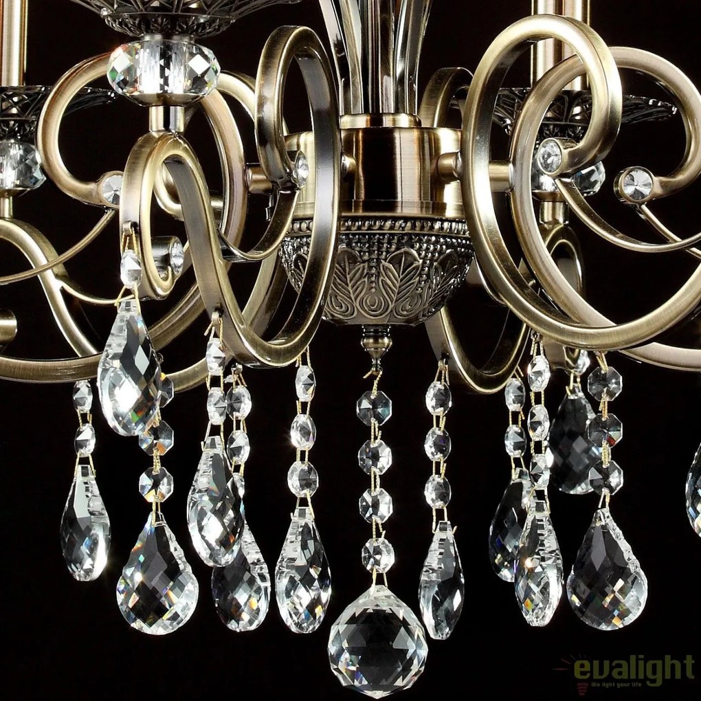Candelabru elegant design clasic cu 6 brate Grace bronz MYRC247-PL-06-R