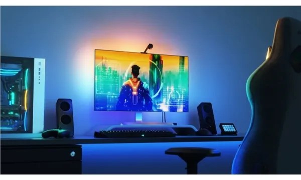 Set pentru reproducerea în oglindă a ecranului 4D Nanoleaf NF082K02-40LS + benzi luminoase 4m 65"