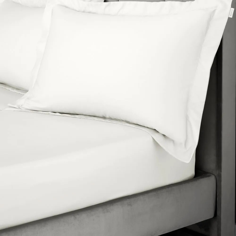 Cearceaf fildeș din bumbac satinat cu elastic 90x190 cm Cotton Sateen – Bianca