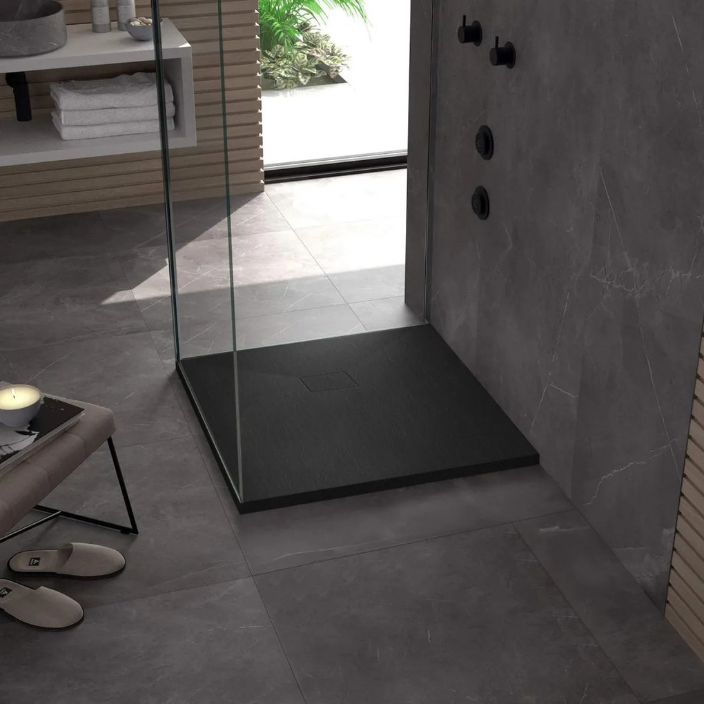 Cadita pentru dus Magnum neagra 90x90