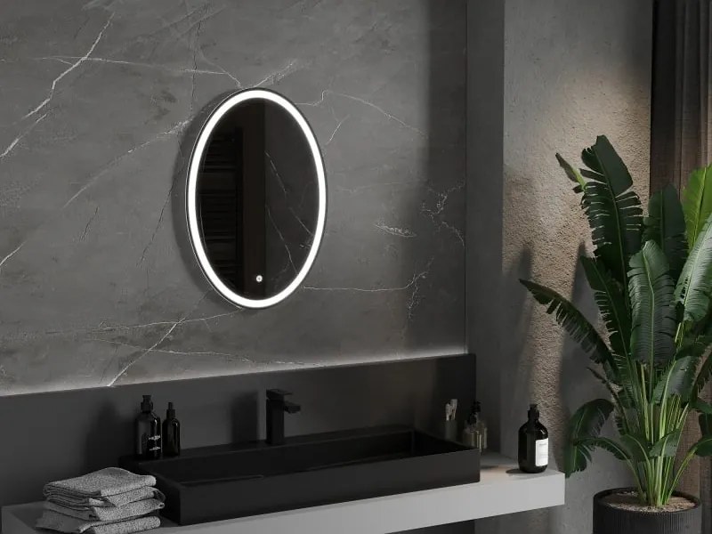 Mexen Elz oglindă de baie iluminată 50 x 70 cm, LED 6000K, anti-aburire - 9802-050-070-611-00
