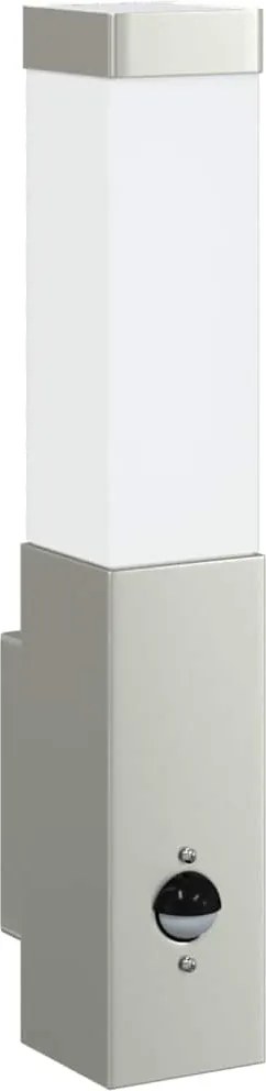 vidaXL Lumină de perete pentru exterior Argintiu 10.5 x 6 x 33 cm