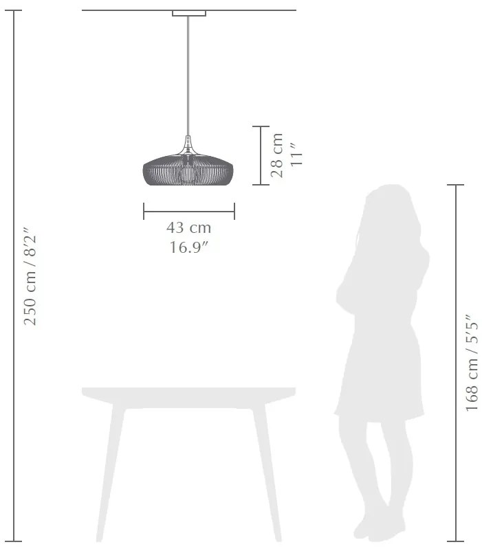 Abajur realizat manual din lemn Clava Dine Wood - dark oak ash 2344 VTC