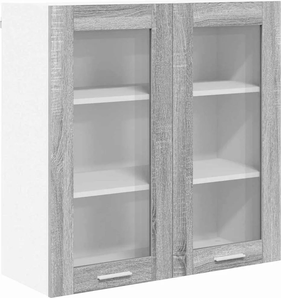 vidaXL Dulap suspendat cu ușă Gri Sonoma 80 x 31 x 80 cm Lemn compozit