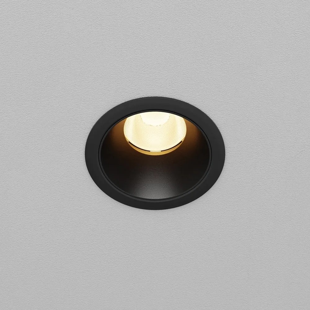 Spot incastrabil LED Dip negru 3000K 10W
