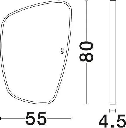 Oglinda cu iluminat LED pentru baie IP44 SINIA 55x80cm