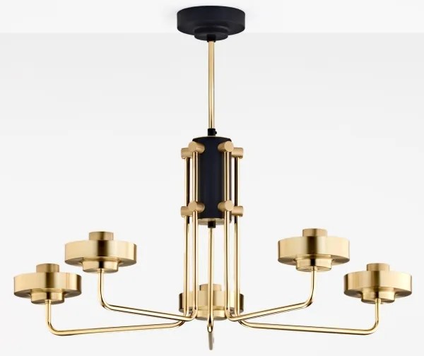 Jupiter 2088 - Lustră pe tijă RAMIREZ 5xE27/15W/230V auriu/negru