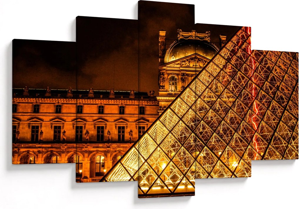 Tablou cu Louvre la Pris (150x105 cm)