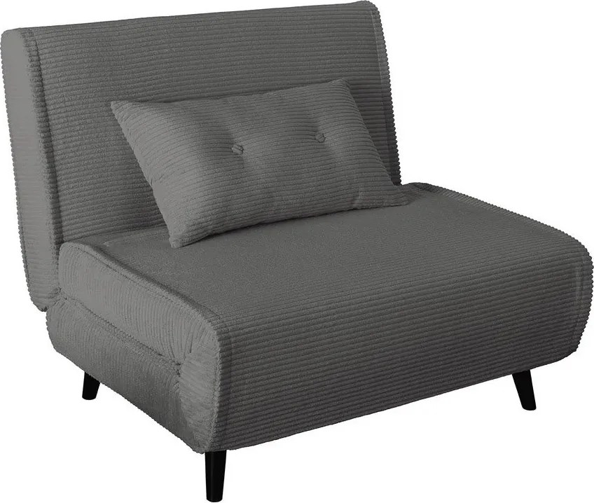 Fotoliu Pat SMART MULTIFUNCTION 100cm catifea raiata gri