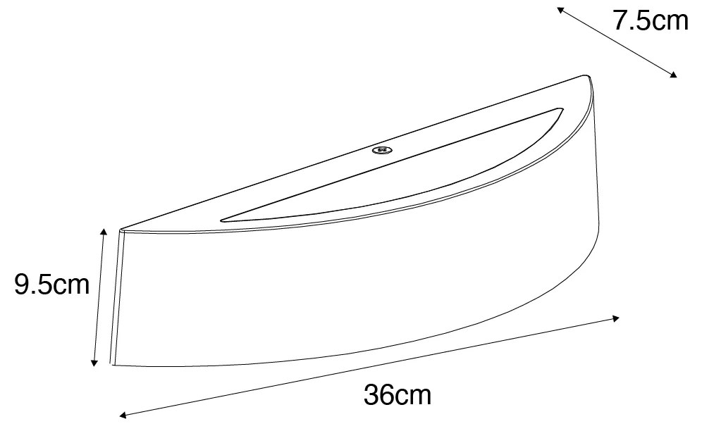 Aplică de perete exterioară modernă albă IP44 - Caz
