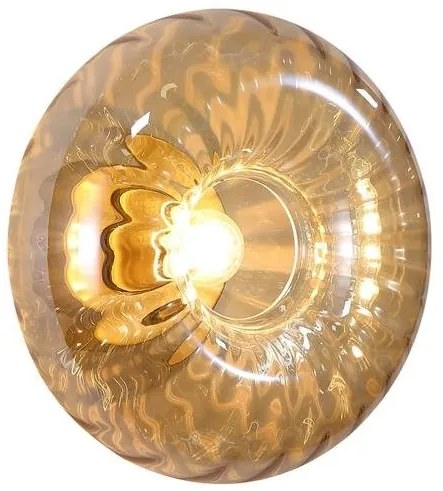 Plafoniera metal auriu sticla chihlimbar Celestial