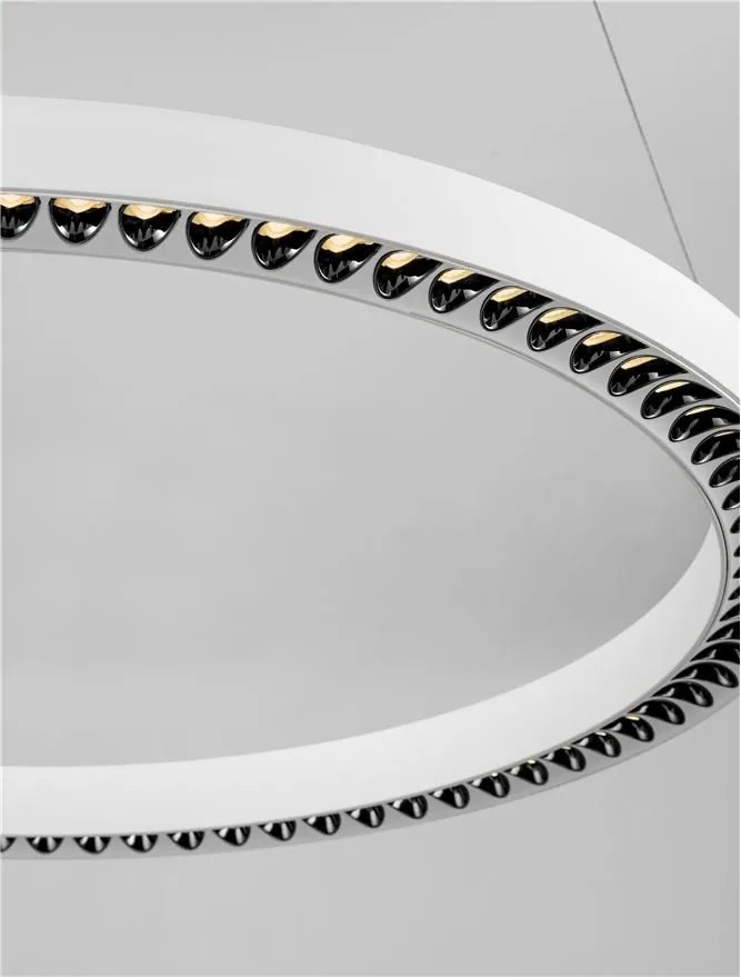 Lustra suspendata LED design circular DEOS alb NVL-9030895