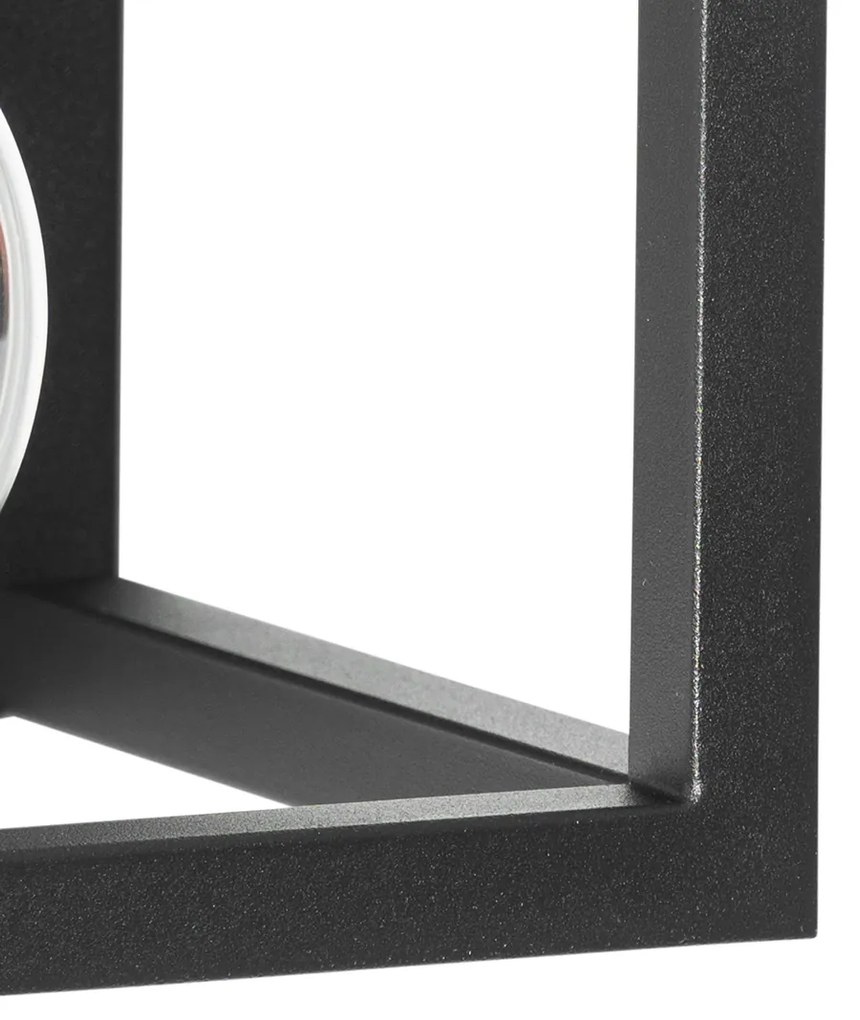 Lampă de perete inteligentă neagră cu raft, inclusiv Wi-Fi G95 - Cage Rack