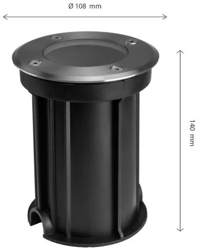 Corp de iluminat de exterior pentru căi de acces LUKKA CONNECT 1xGU10/4W/230V IP67 crom mat rotund