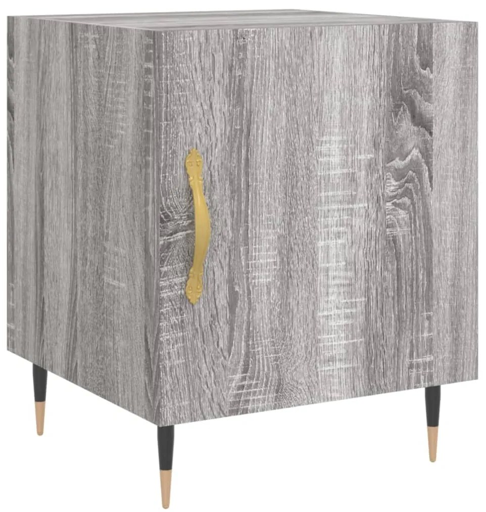 vidaXL Noptieră, gri sonoma, 40x40x50 cm, lemn compozit