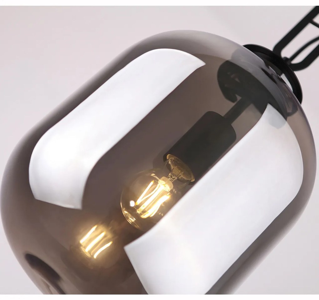 Lustra suspendata / Pendul design modern Honey Smoky, 24cm P0296 MX