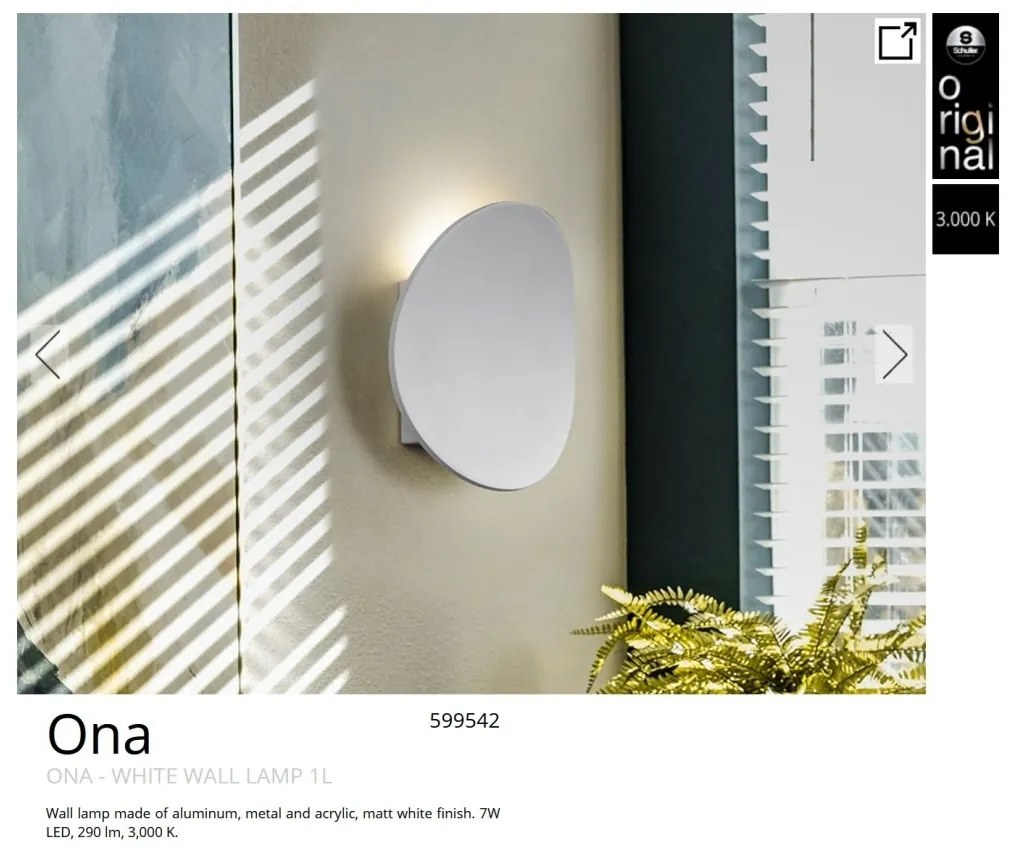 Aplica LED ambientala design modern Ona
