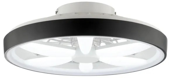 Ventilator LED RGBW de tavan cu lumină Brilliant GAIANO LED/48W/230V negru + telecomandă