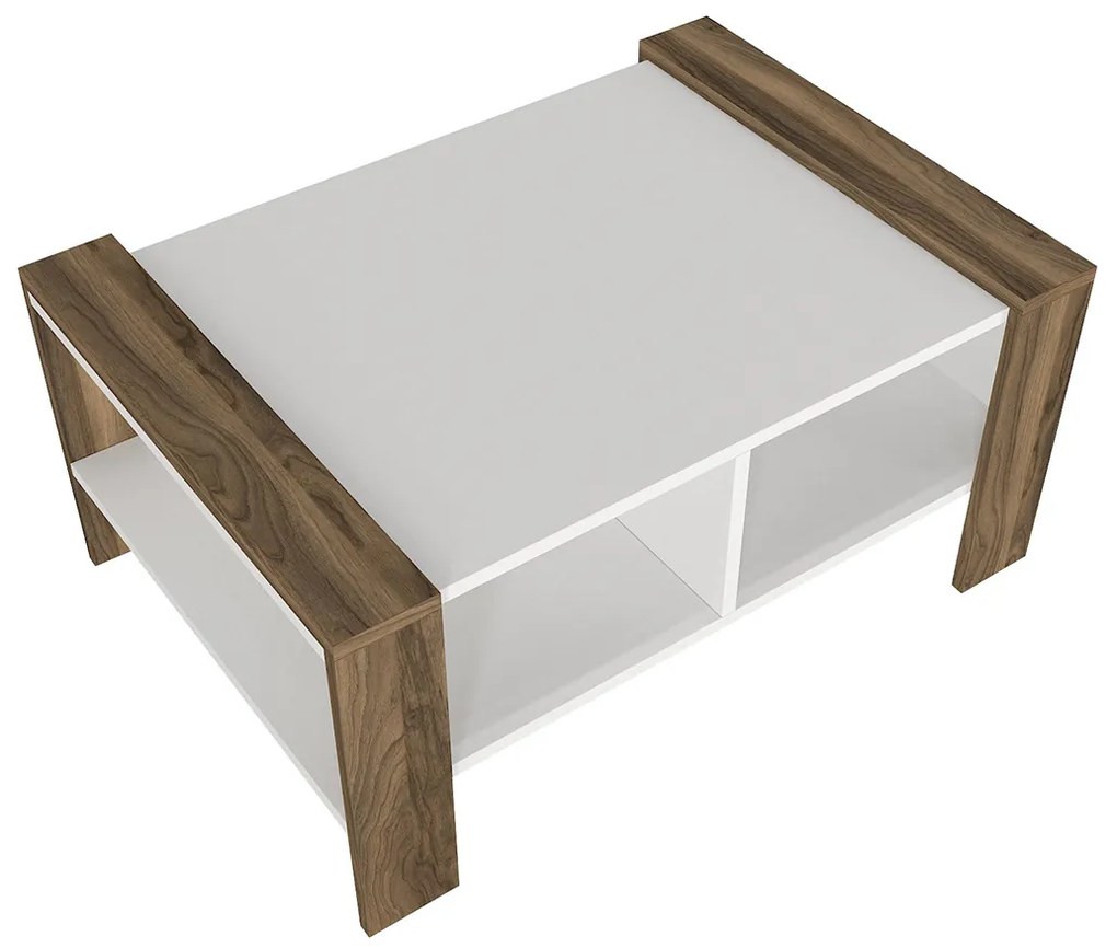 Măsuță de cafea Erica White Walnut