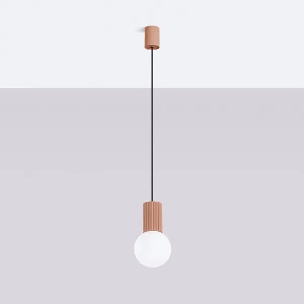 Lustră pe cablu Sollux SL.1734 HALO 1xG9/8W/230V d. 12 cm maro