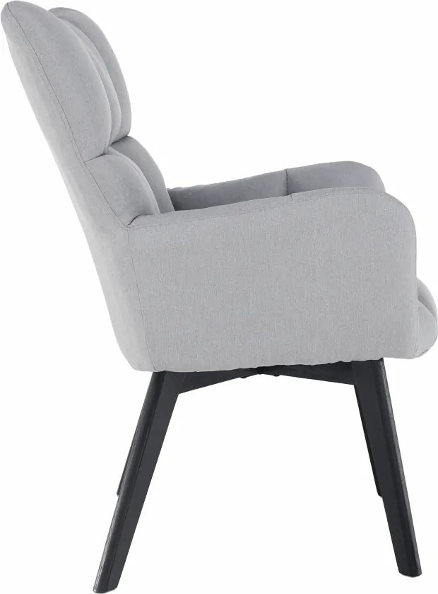 Fotoliu de design, gri/negru, FONDAR