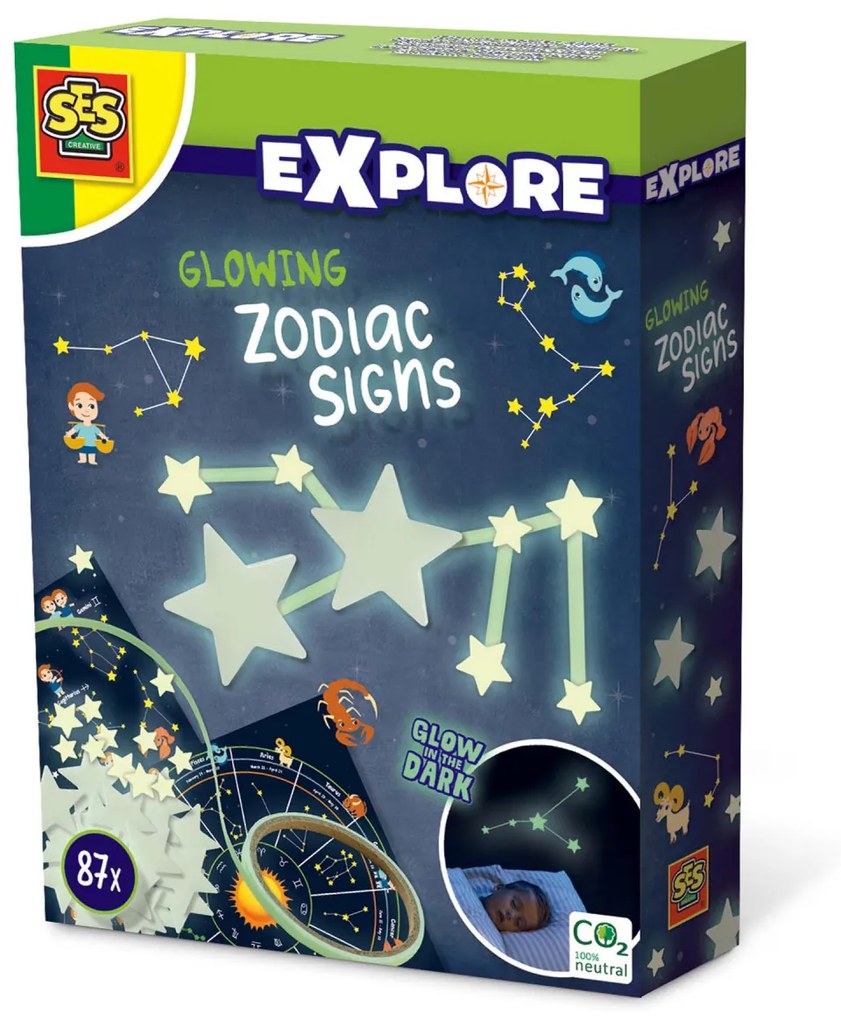 Set creativ - Semne zodiacale fotoluminescente