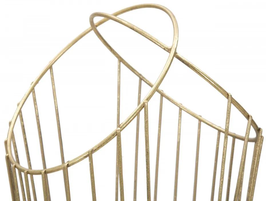 Suport umbrele auriu din metal, 26,5x23x68 cm, Stick Mauro Ferretti