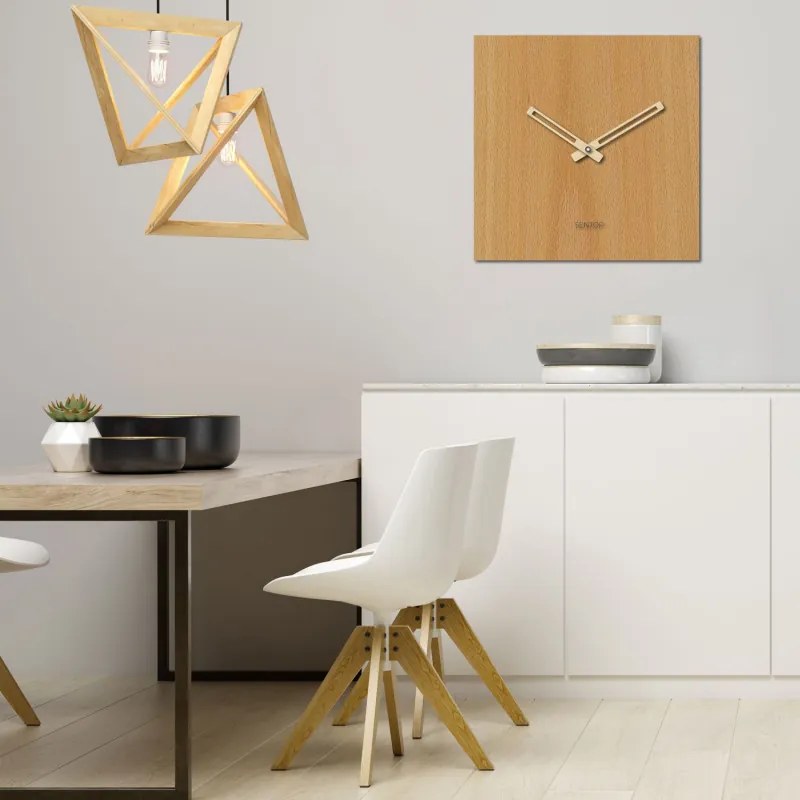SENTOP | Ceas de perete pătrat minimalist fără cifre | HOPA