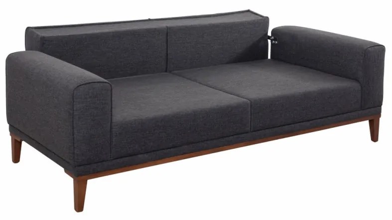 Set Canapea Extensibilă si Fotoliu Liones Tepsili, Antracit