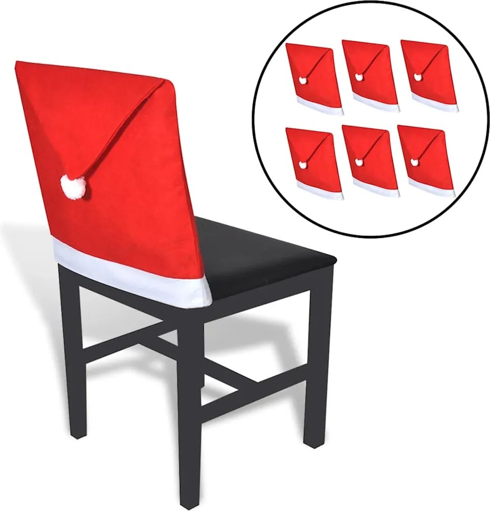 vidaXL Huse spătar de scaun model căciulă de Moș Crăciun